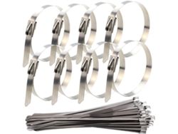 100 Abrazaderas Autoblocantes De Acero Inoxidable Para Cables