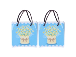 2 Bolsas De Papel En Miniatura A Escala 1:12 Para Decoración De Casas De Muñecas.