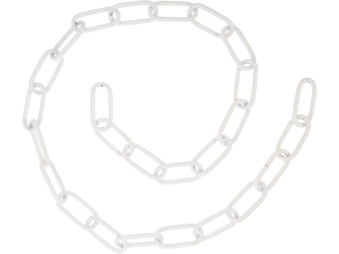 Cadena Metálica Blanca De 5 Mm De Diámetro Para Colgar Luces, 1 Metro, Accesorio Reutilizable Para Lámparas De Araña.