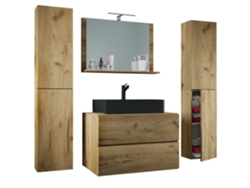 5 piezas de lavabo de baño de 80 cm, tamaño XL, VCM