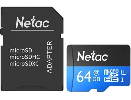 Tarjeta de Memória MicroSD NETAC P500 Standard (64 GB - 80 MB/s)
