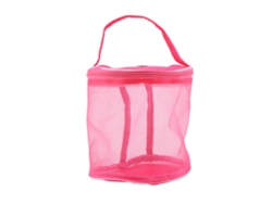 Bolsa De Almacenamiento Cilíndrica Portátil De Malla Para Lana E Hilo - Práctica - Rojo-rosa