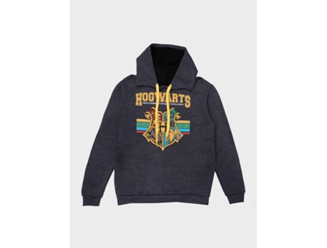 Hoodie HARRY POTTER Hogwarts Hombre (S - Gris)