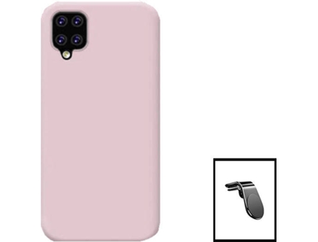 Carcasa + Soporte Samsung Galaxy A22 5G PHONECARE Silicona Liquida Rosa 8796
