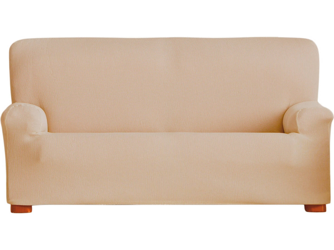 Funda de Sofá Tejido Elástico TODOPARAMICASA Ulises Beige (3 Plazas - 210 cm)