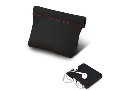 2 uds. bolsa de transporte para auriculares bolsa de almacenamiento de auriculares de cuero PU de repuesto bolsa de transporte protectora