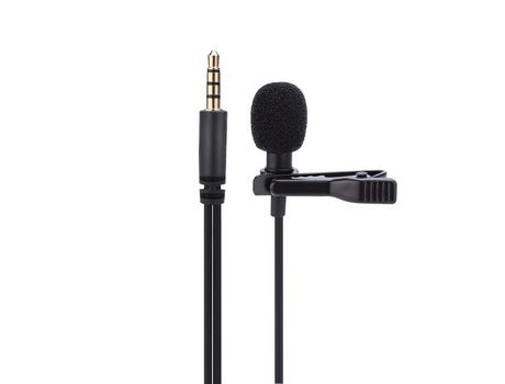 Micrófono de clip micrófono con clavija mini compatible con PC/teléfono inteligente/cámara compatible con IOS/Android/Windows conector de 3 5 mm mi...