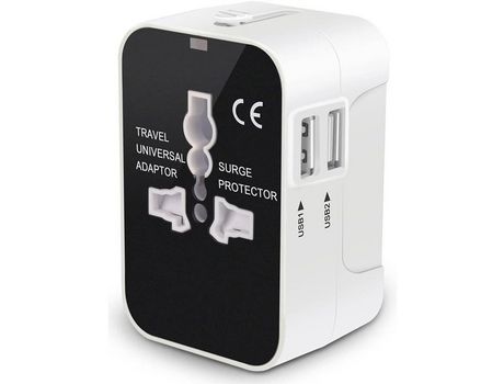 Universal Universal All-in-One Adaptador de viaje global Cargador de pared Adaptador de enchufe de alimentación de CA