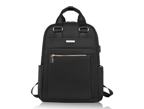 Mochila para computadora de doble hombro -Bolsa para computadora portátil de 15.6 / 16.1 -Carga USB a prueba de golpes e impermeable