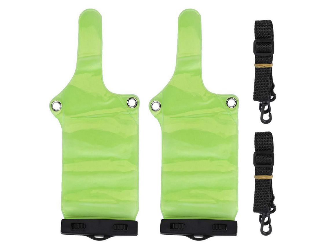 fosa 2 uds radio bidireccional impermeable a prueba de lluvia equipo electrónico portátil bolsa protectora con cordón para walkie talki