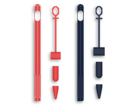 Paquete de 2 fundas de silicona compatibles con Apple Pencil 1st Gen empuñadura protectora suave antideslizante