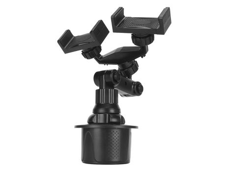 Portavasos doble para coche, soporte para teléfono, soporte giratorio de 360 grados para teléfono con Base ajustable, soporte Universal para teléfo...