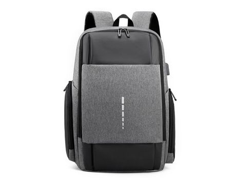 Mochila de viaje ultrafina y duradera para portátil con puerto de carga USB-Mochila para portátil de 15 6 pulgadas