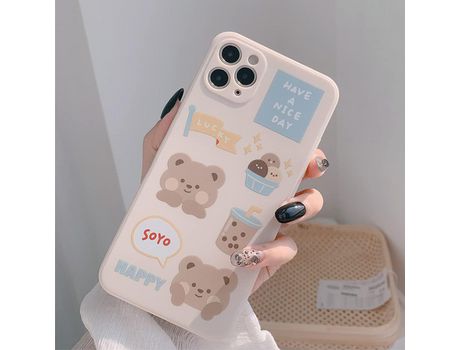 Funda para iPhone 11 compatible con Cute Bear 3D Cartoon Pattern Phone Case