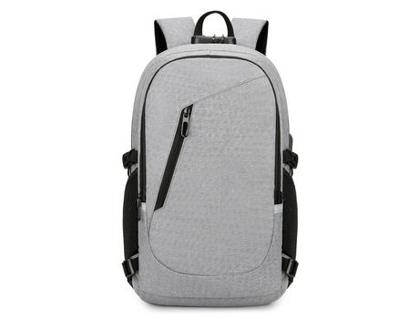Mochila de viaje para portátil mochila impermeable antirrobo con candado y puerto de carga USB