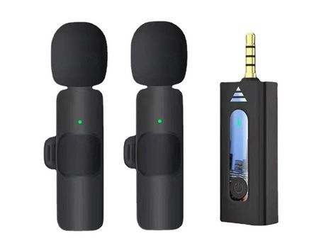 Micrófono inalámbrico para teléfono cámara computadora portátil micrófono Lavalier Clip para grabación de video Vlog Tiktok YouTube reunión