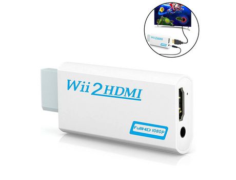 Adaptador convertidor conector Wii a HDMI salida de vídeo audio de 3 5 mm compatible con todos los modos de pantalla de Wii