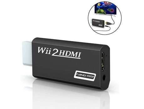 Adaptador convertidor conector Wii a HDMI salida de vídeo audio de 3 5 mm compatible con todos los modos de pantalla de Wii