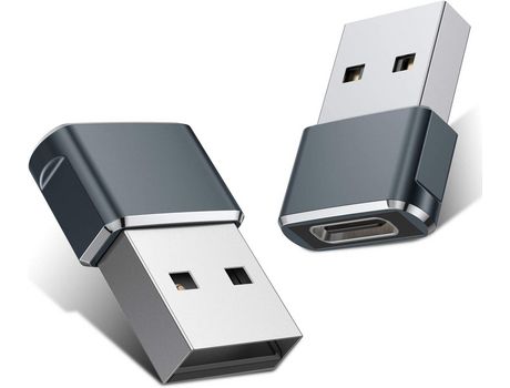 2 Pack USB C Hembra a USB Macho Adaptador Tipo A Cargador Cable Adaptador