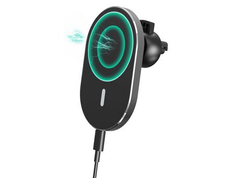 Cargador de Coche Inalámbrico Magnético 15W Carga Rápida Soporte de Teléfono para Coche