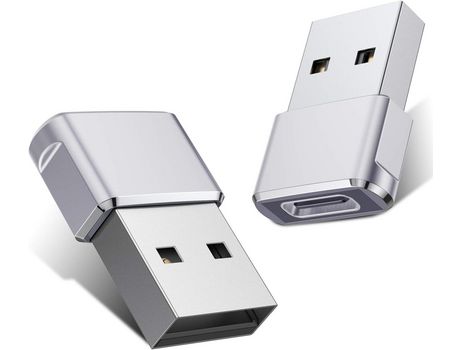 2 Pack USB C Hembra a USB Macho Adaptador Tipo A Cargador Cable Adaptador