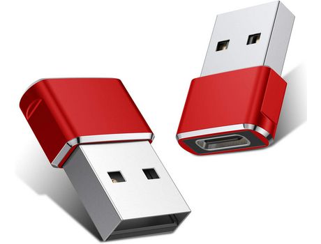 2 Pack USB C Hembra a USB Macho Adaptador Tipo A Cargador Cable Adaptador