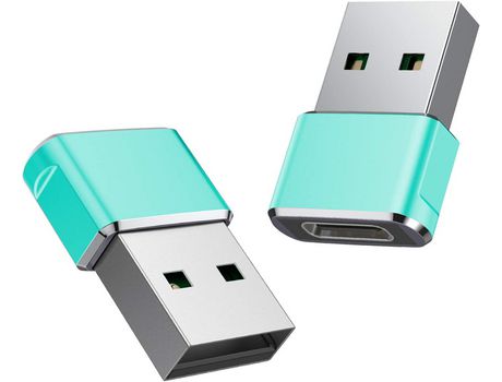 2 Pack USB C Hembra a USB Macho Adaptador Tipo A Cargador Cable Adaptador