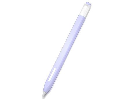 Funda protectora de piel de silicona suave compatible con Apple Pencil 2nd Gen color transparente gelatina