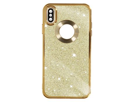 Carcasa para iPhone X & XS Serie Protecam Spark Extraíble Glitter Dorado
