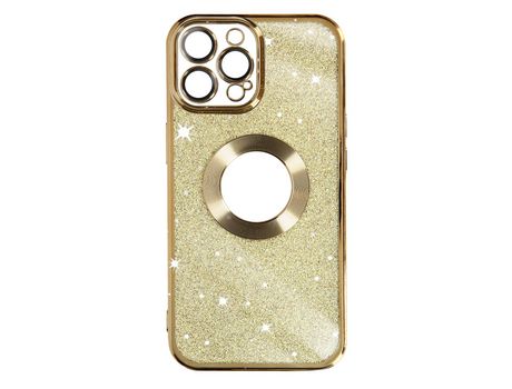 Carcasa para iPhone 13 Pro Max Serie Protecam Spark Extraíble Glitter Dorado