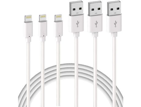 Pack De 3 Cable Cargador Iphone 2M Cable Certificado Mfi