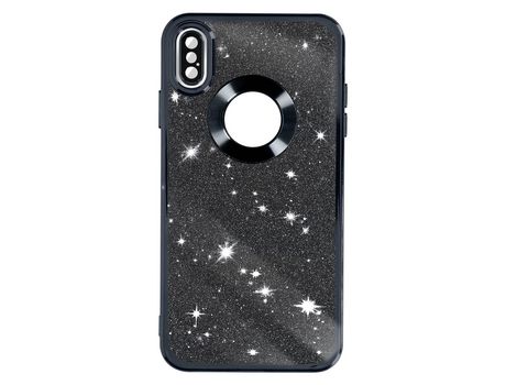 Carcasa para iPhone XS Max Serie Protecam Spark Extraíble Glitter Negro