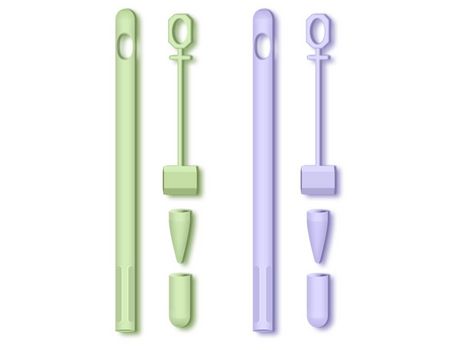 Paquete de 2 fundas de silicona compatibles con Apple Pencil 1st Gen empuñadura protectora suave antideslizante