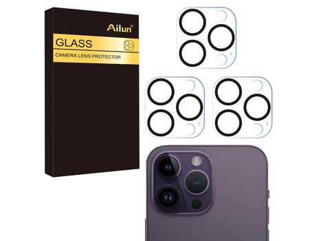 Pack de 3 protectores de lente de cámara para iPhone 14 Pro 6.1 y iPhone 14 Pro Max 6.7