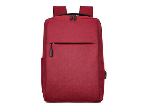 Mochila para computadora portátil adecuada para hombres y mujeres que viajan con puerto de carga USB