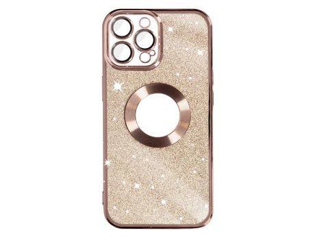 Carcasa para iPhone 12 Pro Serie Protecam Spark Extraíble Glitter Oro rosa