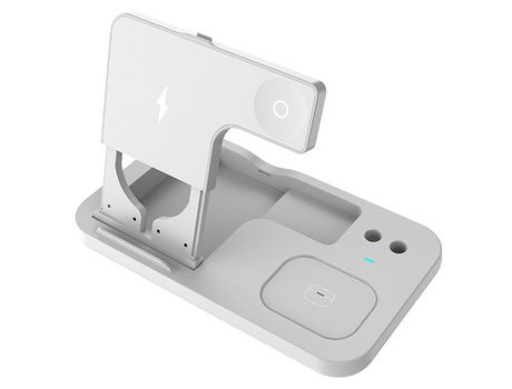 Cargador Inalámbrico 4 en 1 Estación de Carga Rápida Qi Base/Dock de Carga Rápida