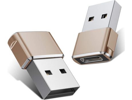 2 Pack USB C Hembra a USB Macho Adaptador Tipo A Cargador Cable Adaptador