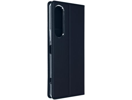 Carcasa para Sony Xperia 1 V Solapa Tarjetero Soporte vídeo DUX DUCIS Azul oscuro