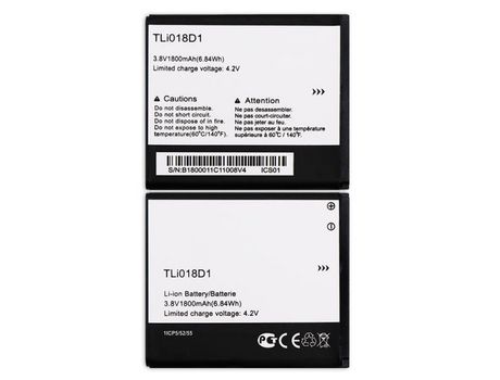 Batería Tli018D1 para Alcatel One Touch Pop D5 Dual 5038X Ot5038X Pop 3 5015D Ot 5016 1800Mah