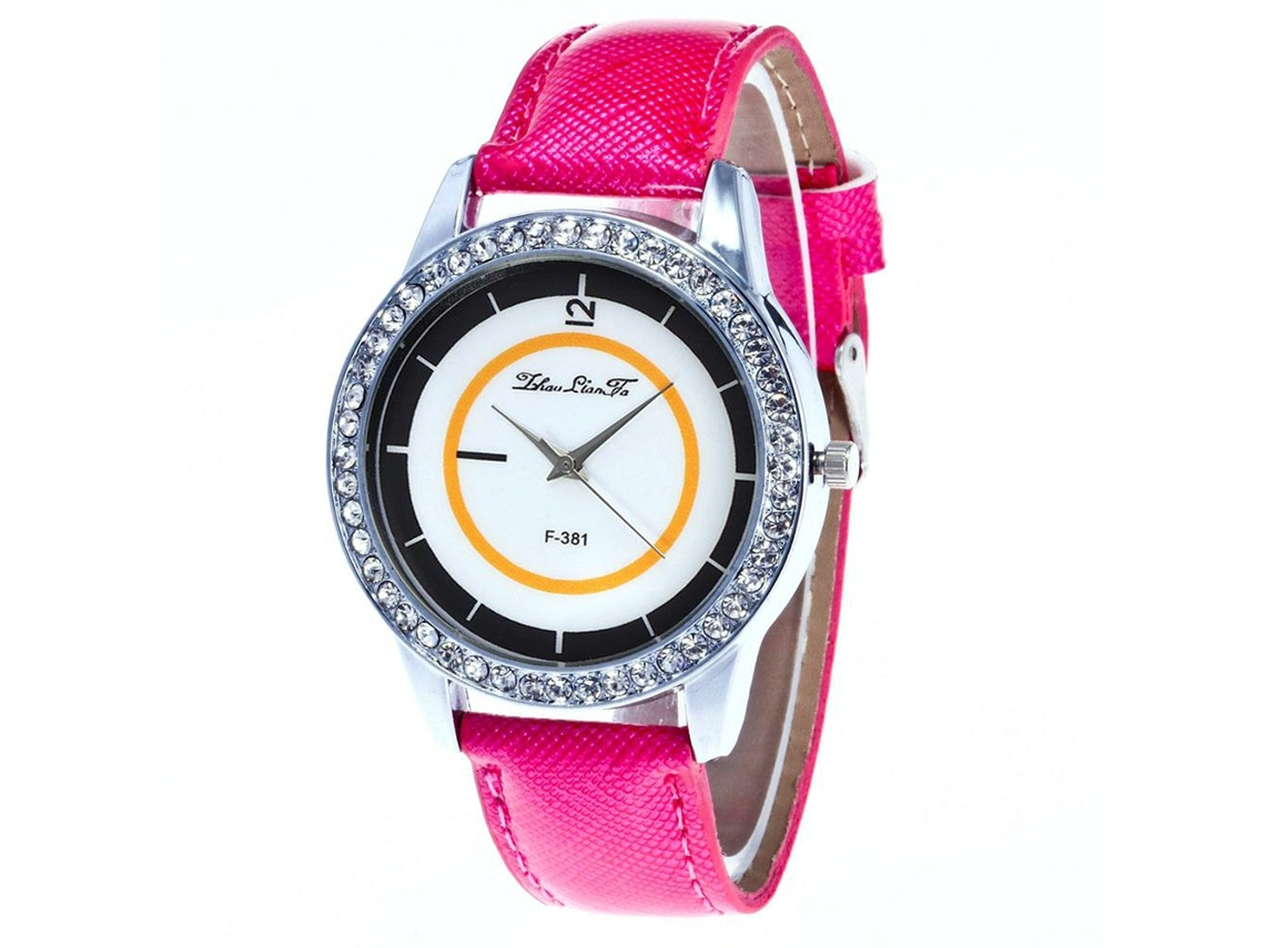 Elegante Reloj De Pulsera Analógico Para Mujer Con Esfera Redonda Y Movimiento De Cuarzo (negro).
