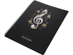Carpeta Para Partituras Tamaño A4 Con 30 Bolsillos Transparentes De Doble Cara Y Encuadernación En