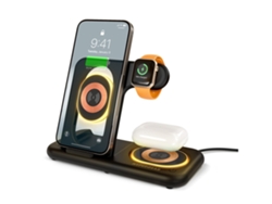 Estación De Carga Sin Hilo Plegable 4 En 1 Cargador Rápido De 15 W Para Apple Iphones Soporte Para Iwatch Y Almohadilla Para Airpods Yemaesre