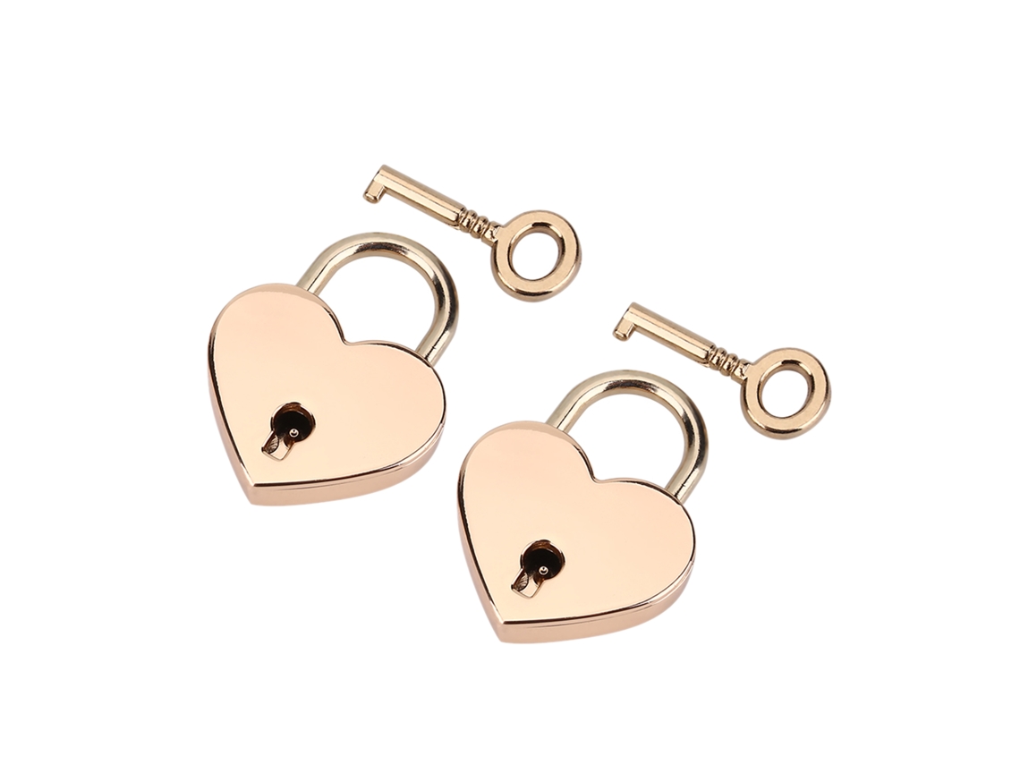 2 Juegos De Candados En Forma De Corazón Con Llave, De Metal Calado, Para Equipaje, Agenda O Joyero.