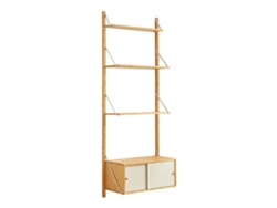 Estantería de pared Tingvoll con 3 estantes 176x65x34cm - Bambú [EN.CASA]
