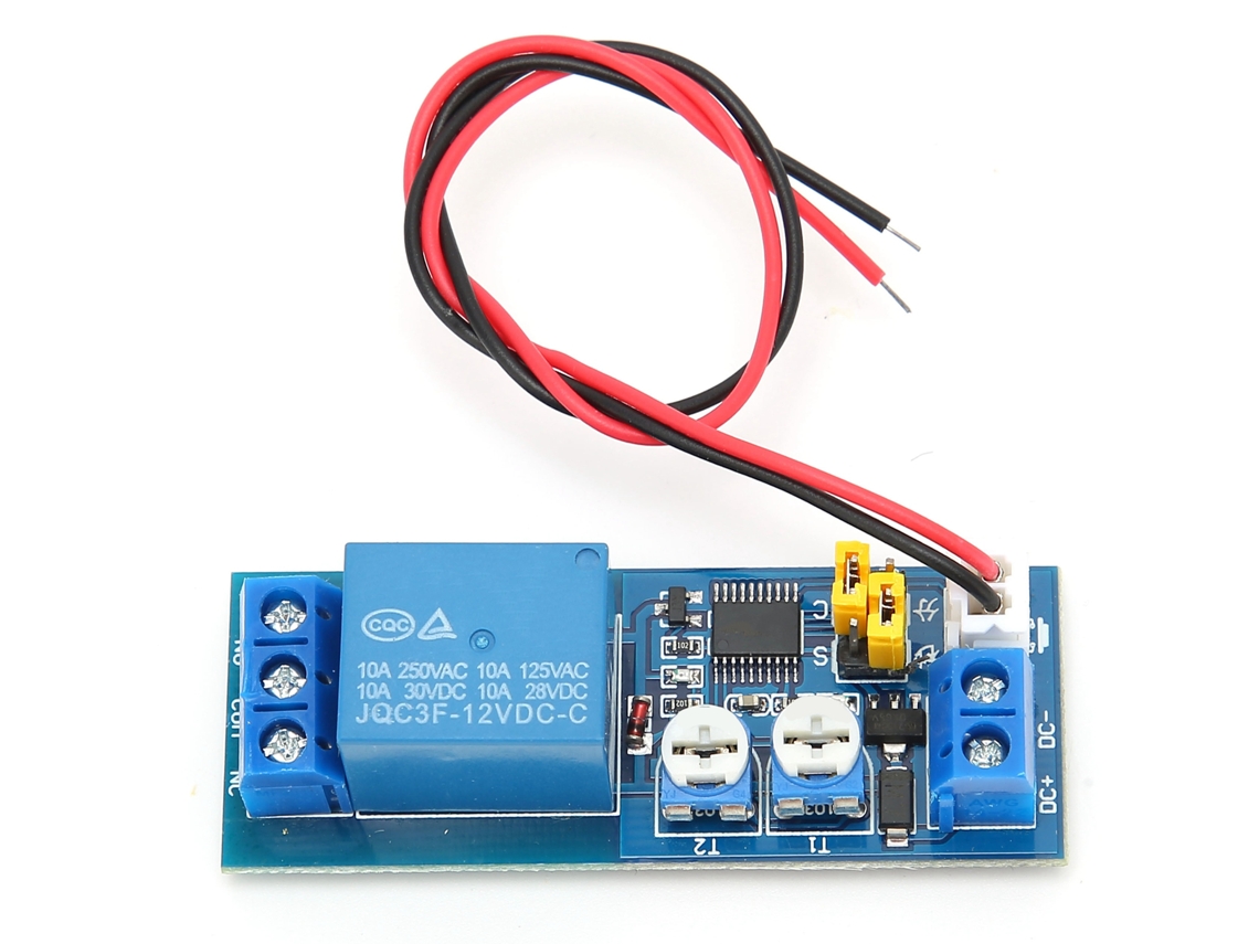 Módulo De Circuito Retardado Hcw‑03 Resina Multifunción Bucle Infinito Doble Ajustable Dc12v Relé