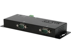 Ethernet a 2 x RS 232/422/485, incluye fuente de alimentación de 12 V/3 A, PoE Exsys (ex 6122 2poe)