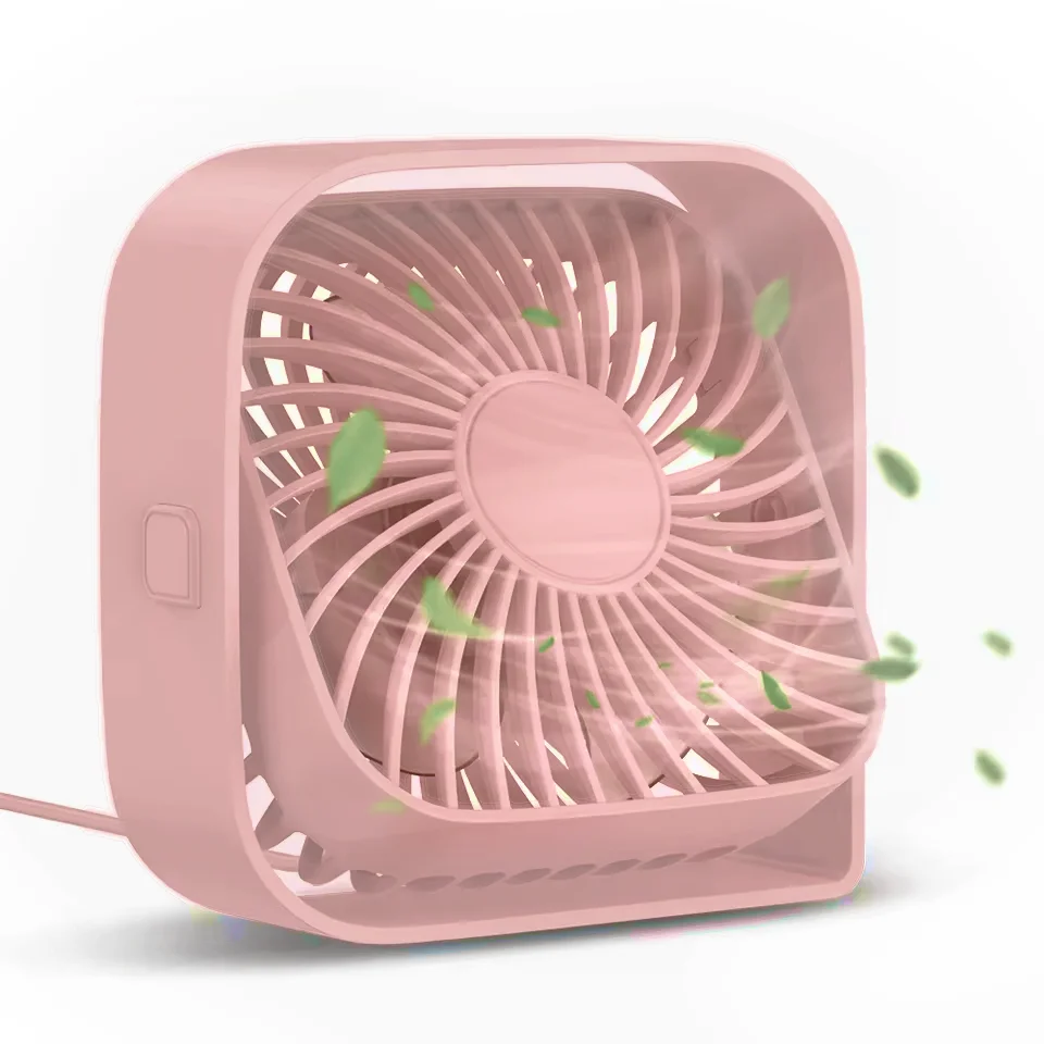 Ventilador silencioso MDUG, rotación de 360°, potente flujo de aire, alimentado por USB.