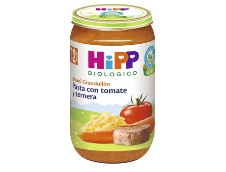 HIPP Potitos Pasta Con Tomate Y Ternera 220 Gr