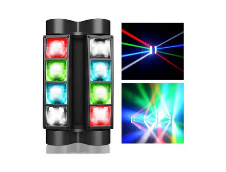 Proyector Luz Dmx Disco Doble Móvil Led Rgbw 8X3W BEAMZ